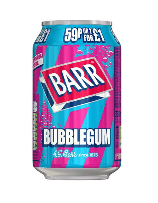 Barr bubblegum soda